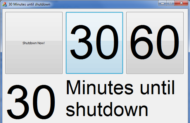 pc shutdown timer screenshot