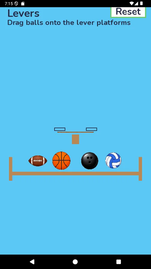 Physics Playground levers module
