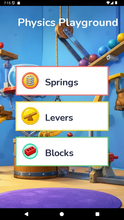 Physics Playground main menu